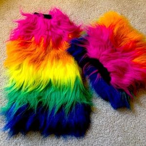 Costume Rainbow leg warmers